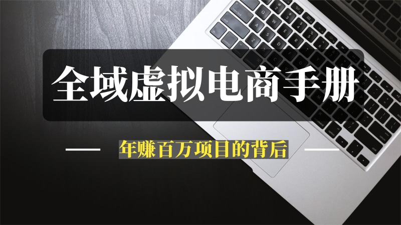 全域虚拟电商实操手册，年赚百万项目的背后-推咖网创